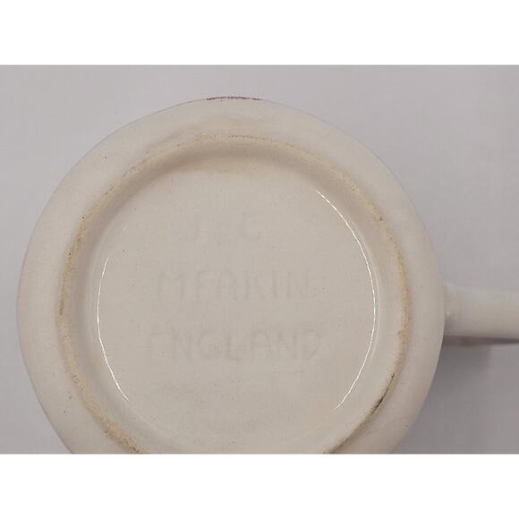 JG Meakin Teacup Saucer Romantic England Anne Hathaway Ironstone China Red Vtg - Picture 11 of 16